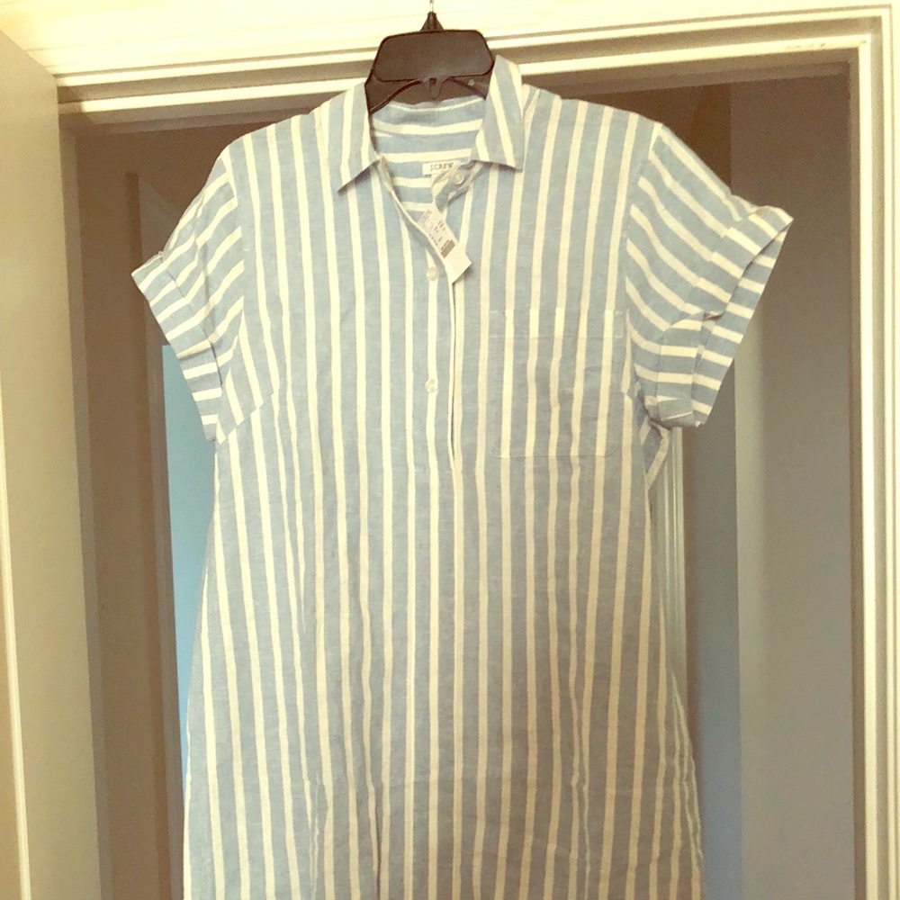 NWT Linen J. Crew Shirtdress